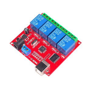 Controlador inteligente programable para ordenador PC 5V 12V 24V 4 canales 4CH Módulo de placa de interruptor de relé controlado por USB