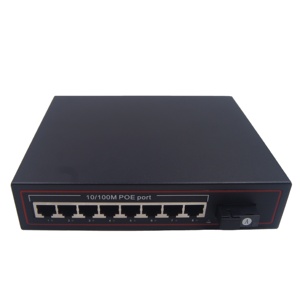 Conmutador POE sobre Ethernet de fibra de alimentación de 48V, convertidor de medios PoE de 4 puertos de 10/100Mbps con conector SC, red IP - Product Image 3