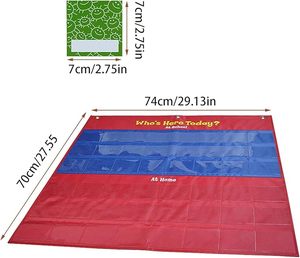 定制日程表12口袋悬挂教室日常教室管理耐用考勤墙袖珍图 - Product Image 3