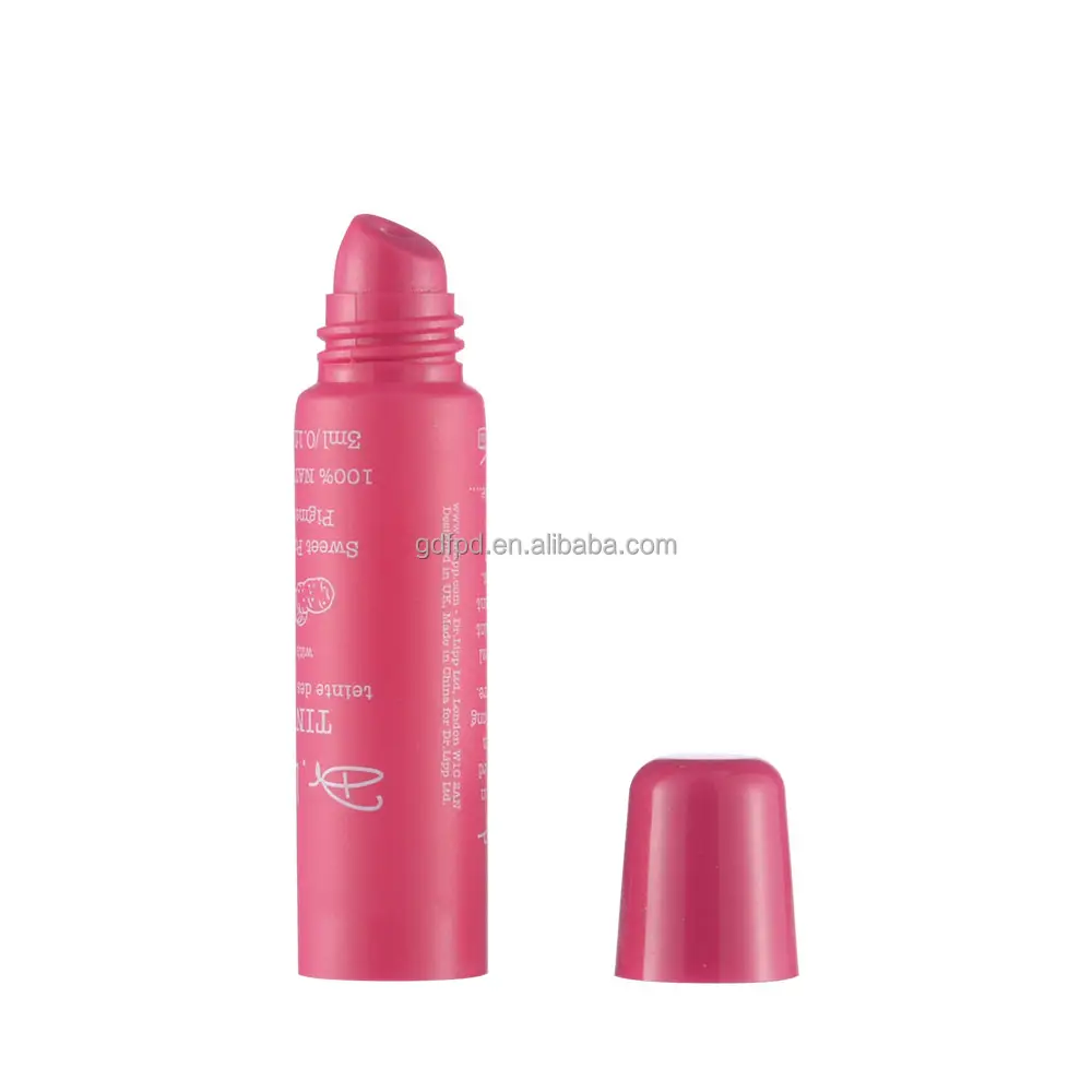 Benutzer definiertes Logo Niedliche rote klare Kappe Lip gloss Tube Private Label 3ml Mini Empty Squeeze Lip gloss Behälter
