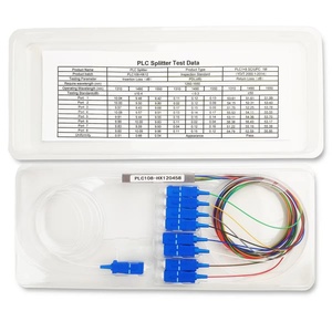 Mini tipo SC/UPC/APC tubo de acero fibra óptica PLC divisor actualizado FTTH 4G TCP WiFi redes 1/2x2 1x4 G657A 0,9mm