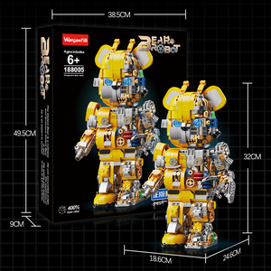 1961PCSビルディングブロックフィギュアアクションおもちゃアセンブリプラスチック小粒子DIYロボット教育玩具ビルディングブロックセット子供用 - Product Image 6