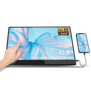 Monitor de pantalla táctil portátil Pantalla IPS Full HD 15,8 P de 1080 pulgadas con altavoz Segunda pantalla de computadora dual para libro Laptop PC - Product Image 1