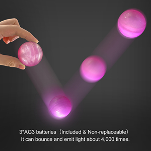 Biểu tượng tùy chỉnh 45mm cao su nảy bóng với đèn LED các nhà sản xuất ánh sáng lên bóng bị trả lại trong suốt nhấp nháy nảy bóng - Product Image 5