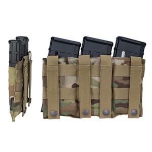 Idogear กระเป๋าแบบเปิดด้านบนกระเป๋าใส่ของแบบยืดหยุ่นสามชั้นกระเป๋านิตยสาร <span class=keywords><strong>Molle</strong></span> สำหรับ M4 5.56นิตยสาร - Product Image 2