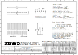 PCB uygulamaları için 1.27mm 4-Pin düz başlık konektörü tek sıra dikey erkek 1*4P - Product Image 5