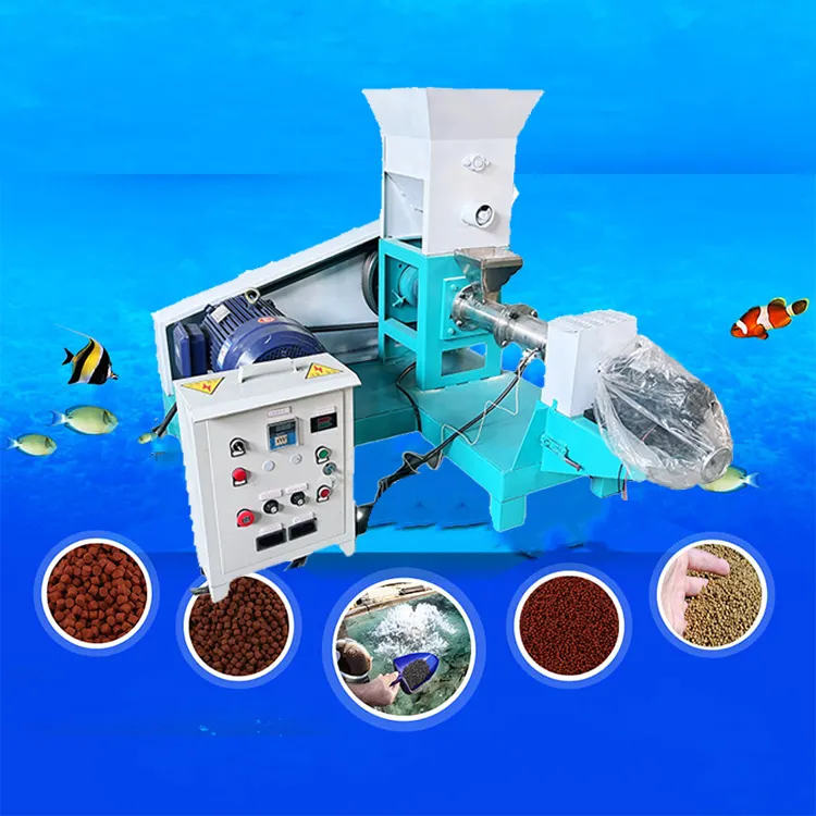 Extrudeuse d'aliments pour poissons flottante facile à utiliser Machine de traitement d'aliments fabriqués en Chine pour la production d'aliments pour poissons