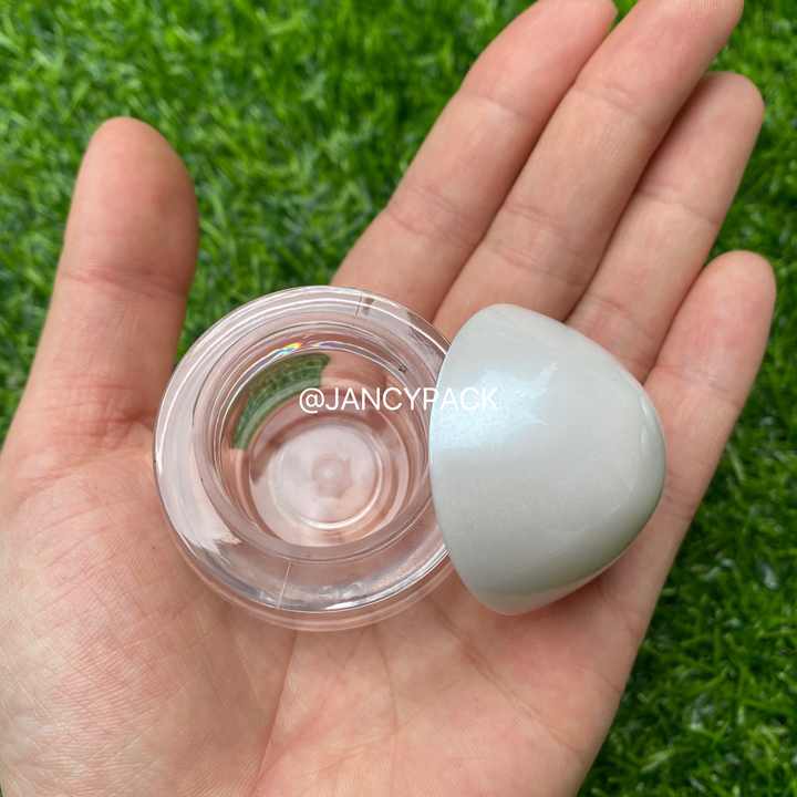 JANCY חבילה 15g ביצת צורת פרל לבן מכסה חמוד ריק עין פנים יד קרם צנצנת שפתון לשפשף מכולות ייחודי ריק אריזה
