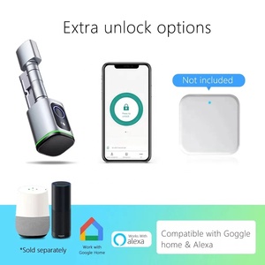 OEM TTlock elektronik kilit Alexa ile çalışmak anahtarsız giriş Euro Tuya BLE akıllı silindir kilidi - Product Image 3