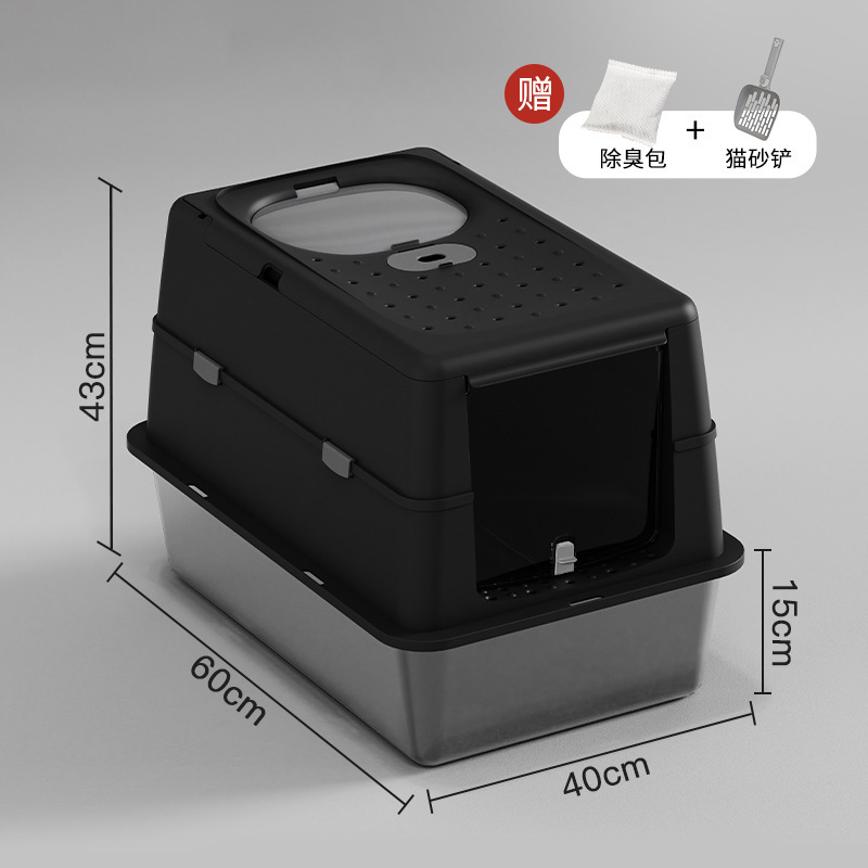 Black large stainless steel model