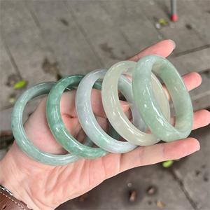 Myanmar <strong>Jade</strong> Green 50~54mm Small Adult <strong>Jade</strong> Bangle Jadeite Bangle Women Stone Bracelet Charm Bangles for Mother's <strong>Day</strong> Gift