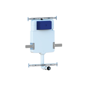 Placa de control de doble botón Inodoro de piso de cisterna incorporado completo con botones de presión de inodoro de categoría de producto de acero inoxidable - Product Image 1