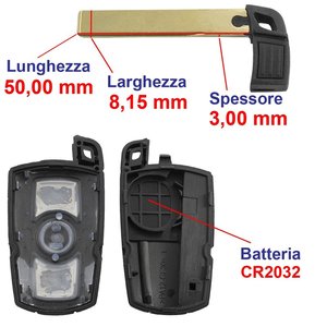 Çıkış 3-Button uzaktan akıllı anahtar kabuk Transponder olmadan HU92 Blade pil ile BMW 1 3 5 7 serisi X1 X3 X5 X6 modelleri - Product Image 6