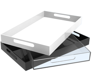 定制餐厅家用矩形亚克力托盘厨房托盘 - Product Image 1