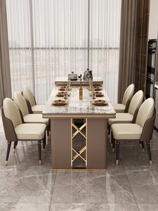 Mesas planas y grandes para restaurante, mesa de comedor rectangular para el hogar, villa, de gama alta, modernas y de lujo - Product Image 2