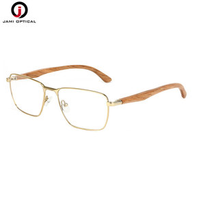 New Arrival kim loại kính quang học chất lượng cao bằng gỗ đền vuông cảnh tượng Frames For Men - Product Image 1