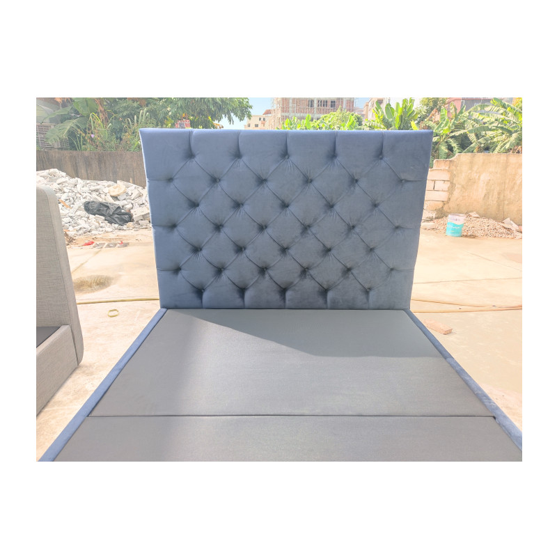 Modern Headboard Velvet fabric fireproof sponge  Upholstered bed for wholesale china bed factory