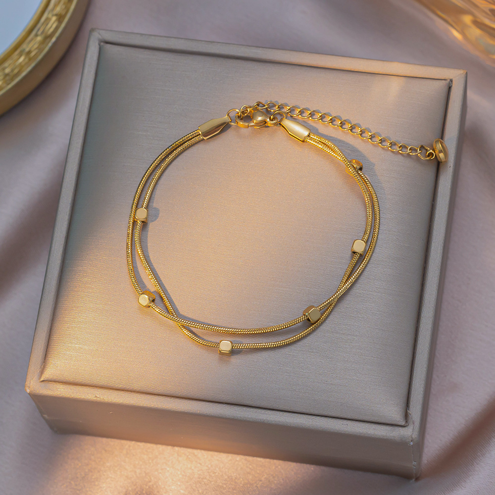 yxc050 double-layer square-gold