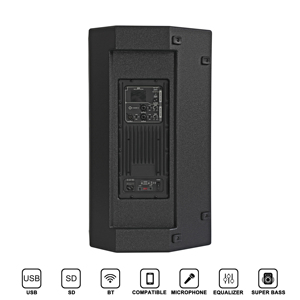 Altavoz PA activo de 4800W de 15 pulgadas DSP BT MP3 TWS Mezclador de 2 canales 142dB SPL 2 bandas EQ Salida de línea USB para eventos de sonido en vivo - Product Image 5