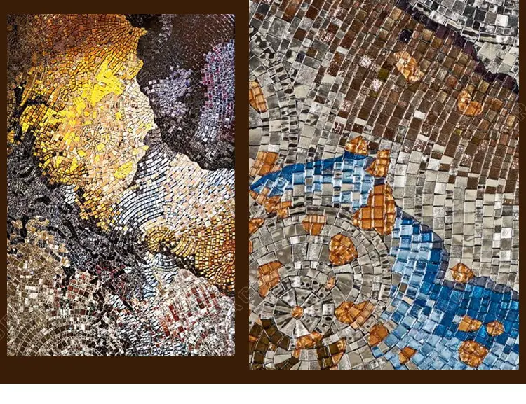 Immagine della piscina del soggiorno delle mattonelle della parete del mosaico di arte murale di vetro su misura di modo