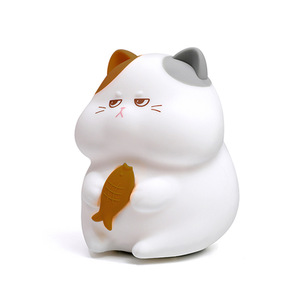 2025 Greedy Cat LED Night <strong>Light</strong> Modern Style Silicone Mini Lamp <strong>Sensor</strong> Power Generation Soft <strong>Timer</strong> Tap Battery for Bedroom Use - Product Image 5
