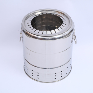 Xách tay thép không gỉ Hàn Quốc BBQ nướng bảng dã ngoại ngoài trời bếp nấu ăn với than tùy chọn cho cắm trại - Product Image 3