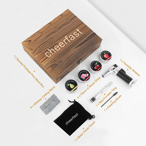 Ngày của Cha Cocktail Hút Thuốc <span class=keywords><strong>Kit</strong></span> Whiskey Đá Đặt Whiskey Gỗ Hút Thuốc <span class=keywords><strong>Kit</strong></span> <span class=keywords><strong>Torch</strong></span> Infuser 4 Gỗ Chip Với <span class=keywords><strong>Torch</strong></span> Set Quà Tặng - Product Image 4