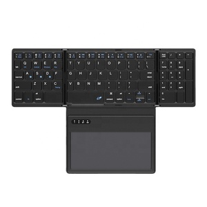 Slim Mini 81 Teclas Touchpad plegable Teclado recargable Android Ios Smartphone Tablets BT Teclado inalámbrico para uso de Ipad - Product Image 1