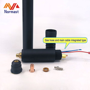 Đầu cắt <span class=keywords><strong>plasma</strong></span> CNC làm mát bằng khí PTM60, thân đèn pin thẳng, đầu hồ quang dẫn hướng 60Amp - Product Image 3