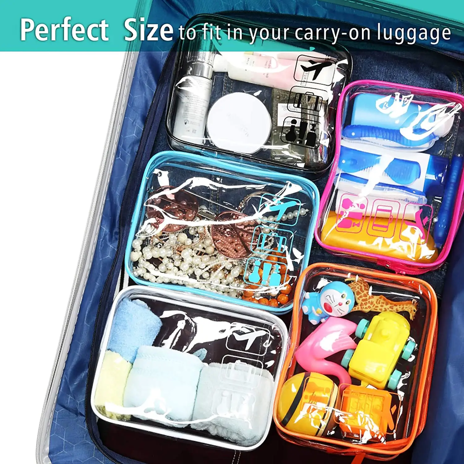 Kozmetik torbası Pvc özel promosyon hediye şeffaf asılı seyahat makyaj çantası temizle makyaj fermuarlı çanta