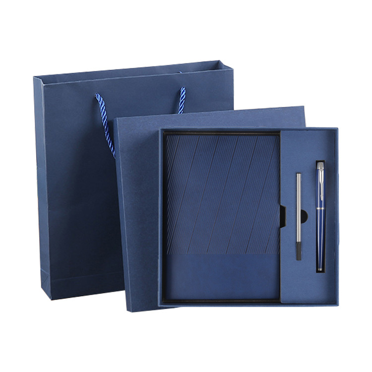Bleu (3 pièces : cahier + stylo + recharge)