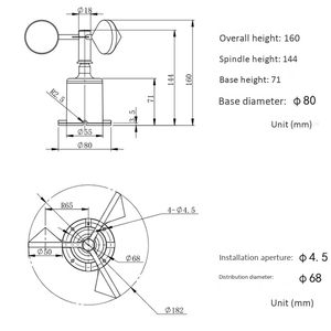 0-70 m/s Sensor de velocidad del viento de policarbonato 4-20MA 0-5V 0-10V RS485 Salida de pulso Transmisor de velocidad del viento Anemómetro - Product Image 6