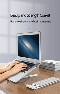 متعددة الوظائف طوي محمول حامل دفاتر الملاحظات للماك بوك برو صينية جلوس الكمبيوتر مكتب للحاسوب شخصي حامل حامل لوحة التبريد الناهض - Product Image 6