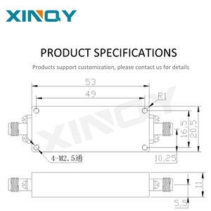 Xinqy RF ban nhạc vượt qua bộ lọc 3750 đến 4250MHz 2W SMA nữ 50Ω Bộ lọc vi sóng cho viễn thông không dây hàng không vũ trụ quân sự - Product Image 6