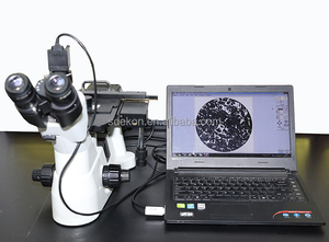 Microscopio metalográfico invertido trinocular con control de computadora de dos piezas - Product Image 2