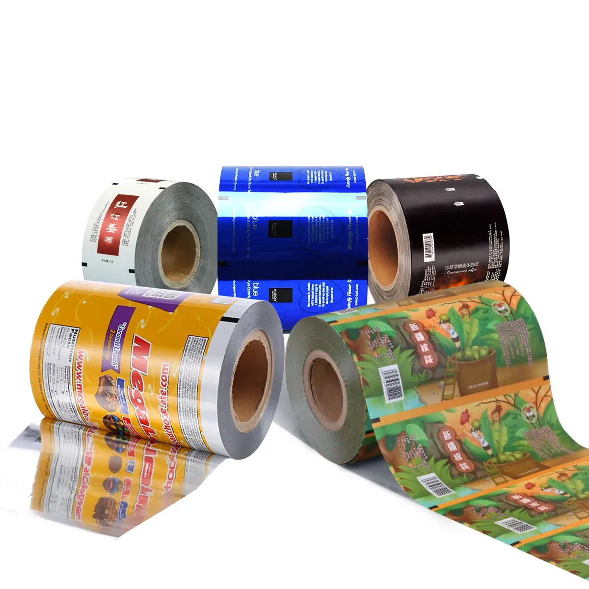 Food Grade Flexible Packaging Bopp/cpp Laminating Film Roll Form Printed Moisture Proof Customized Plastic Laminated Film