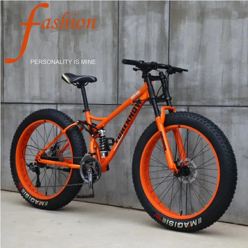 4.0 carbono gordo bicicleta para homens/suspensão total montanha gordo bicicleta fatbike liga jantes/Popular gordura pneu bicicleta com bom pneu