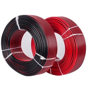 สายลำโพง RVB สีดำและสีแดง2แกน0.5 SQmm 1mm 1.5mm 2.5mm ลวดทองแดงไฟฟ้าสำหรับระบบตรวจสอบเสียง LED