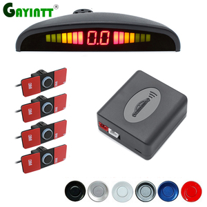 Sistema de Radar de respaldo inverso para coche, pantalla LED, sensores planos de aparcamiento de 16,5 MM, 12V, para todos los coches, 4 unidades - Product Image 1