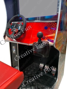 Çok oyunları 32-Inch araba sürüş ve yarış simülatörü makinesi-profesyonel Video oyunları sikke işletilen atari makinesi satılık - Product Image 5