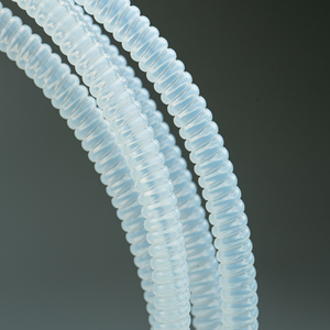 Flexible Medical PTFE/PFA/FEP <strong>Corrugated</strong> <strong>Tube</strong> Transparent F4 Bellows Plastic Ripple Wave Hose Ptfe