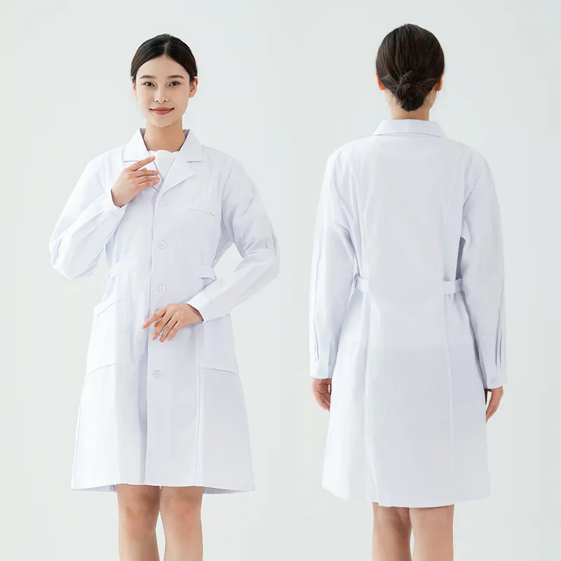 Hoge Kwaliteit Witte Unisex Lab Coats Medisch Ziekenhuis Schoonheid Orale Arts Jassen Verpleegster Uniform Scrubs