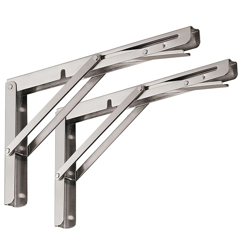 Staffa per mensole pieghevoli staffe per mensole pieghevoli da tavolo in metallo resistente da parete in acciaio inossidabile resistente fai-da-te