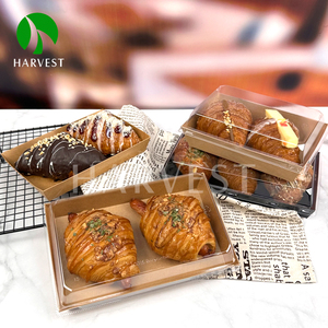 Bán buôn Takeaway để đi dùng một lần giấy kraft charcuterie hộp với nắp đậy rõ ràng - Product Image 6