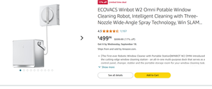 รายละเอียดสินค้า Ecovacs winbot W2 OMNI หุ่นยนต์ทำความสะอาดหน้าต่างแบบพกพาทำความสะอาดอัจฉริยะด้วยมุมกว้างสามหัวฉีด - Product Image 2