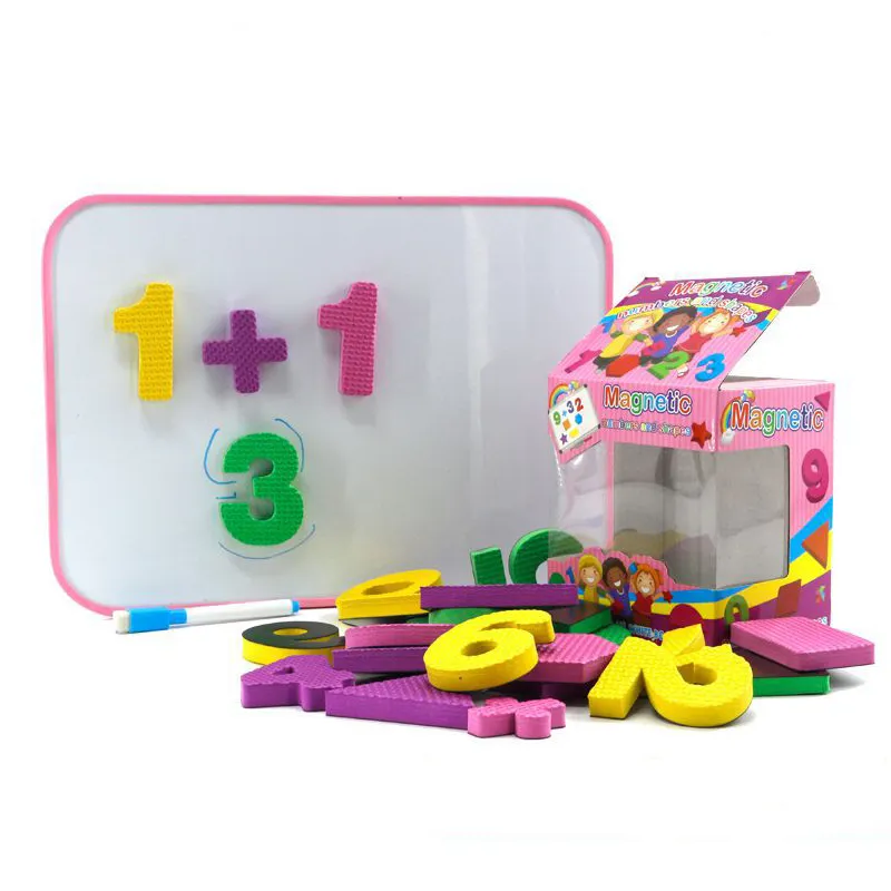 Düşük MOQ çocuk İngilizce arapça oyuncaklar eğitim bulmaca EVA köpük manyetik mektup macun arap rakamları mektup etiketleri