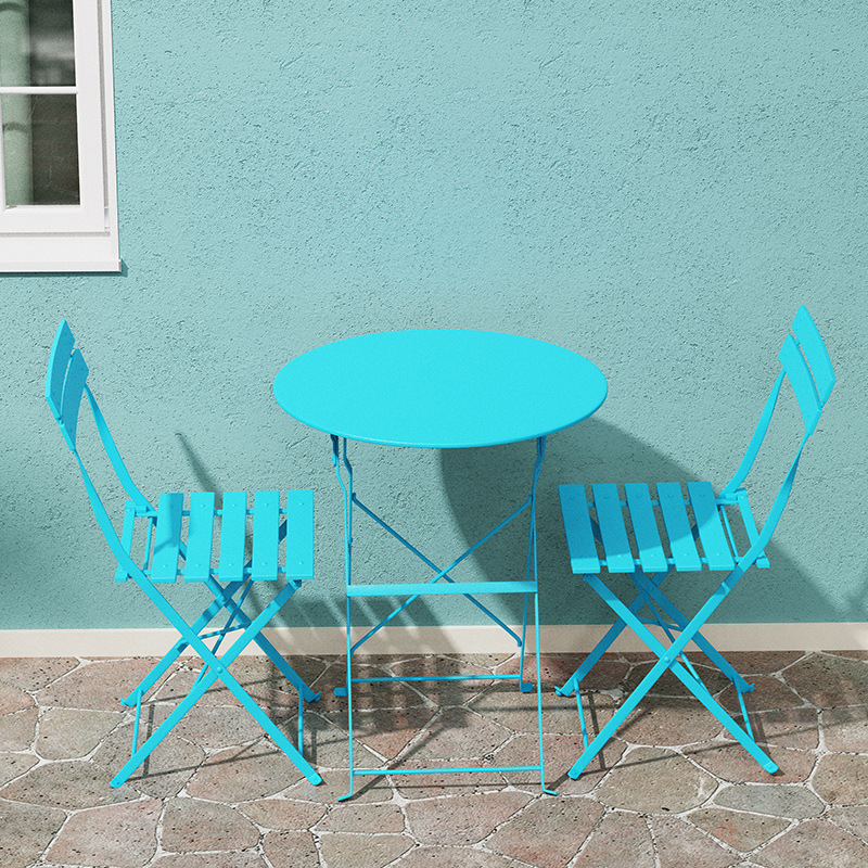 Tiffany blue table and two chairs