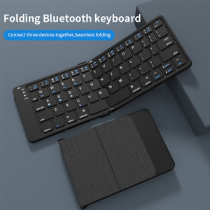 Muti Color Choose <strong>Notebook</strong> <strong>Computer</strong> Phone Foldable Silent Rechargeable Bluetooth Wireless <strong>Keyboard</strong> With Protected Leather Case - Product Image 6