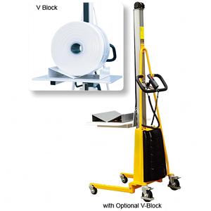 Elevador de rollos de descarga de carga de rollos de tela de alta compatibilidad para máquinas textiles Equipo de manejo de rollos de alta compatibilidad. - Product Image 1