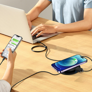 テーブル下ポップアップ2 Usb出力を備えたオフィス家具用の簡単なインストール急速充電インビジブルエンベデッド3In1ワイヤレス充電器 - Product Image 5